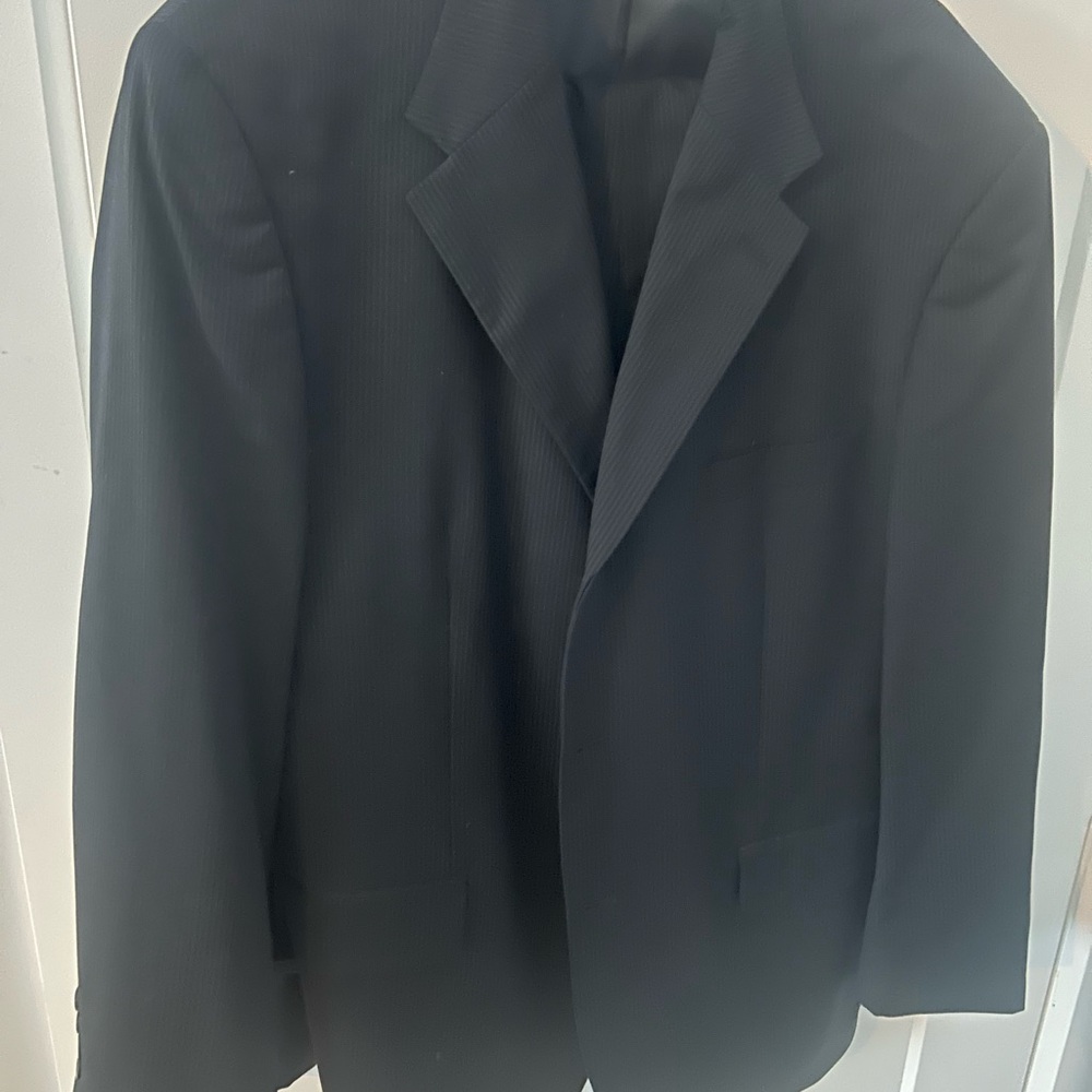 Men's Classic Blue stripe suit with pants.  46 R